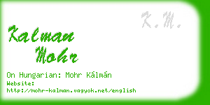 kalman mohr business card